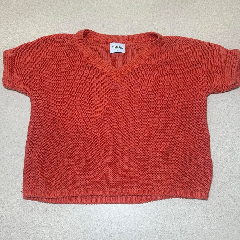 orange knit sweater top